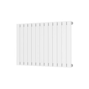 Elijah Chet 886x600mm Single Matt White Horizontal Radiator