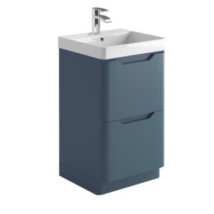 Elijah Lily Matt Twilight Blue 500mm Floorstanding Vanity Unit