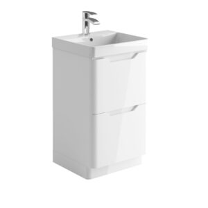 Elijah Lily Gloss White 500mm Floorstanding Vanity Unit