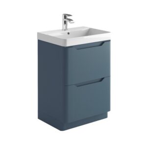Elijah Lily Matt Twilight Blue 600mm Floorstanding Vanity Unit