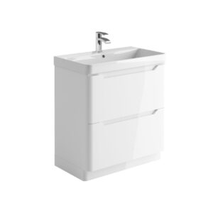 Elijah Lily Gloss White 800mm Floorstanding Vanity Unit