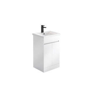 Elijah Frenz 500mm Gloss White Floorstanding Vanity Unit