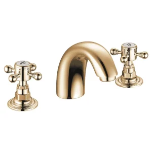 BRASS009 Harrogate 3-hole brass basin mixer