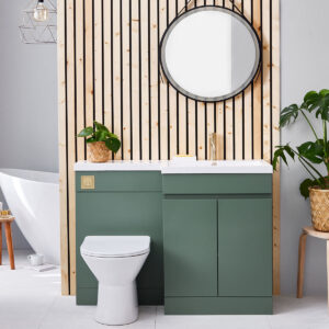 Green 1100mm Combination vanity unit