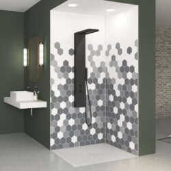 Kinewall Grey Monochrome Shower Wall Panel