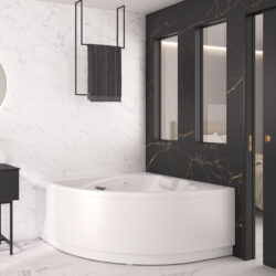 Kinewall Black & Copper Shower Wall Panel