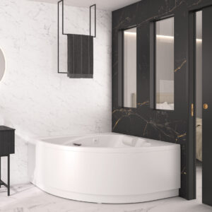 Kinewall Black & Copper Shower Wall Panel