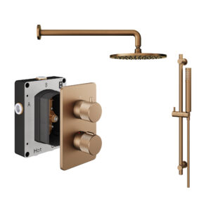 Brushed Bronze Concealed Shower Kit