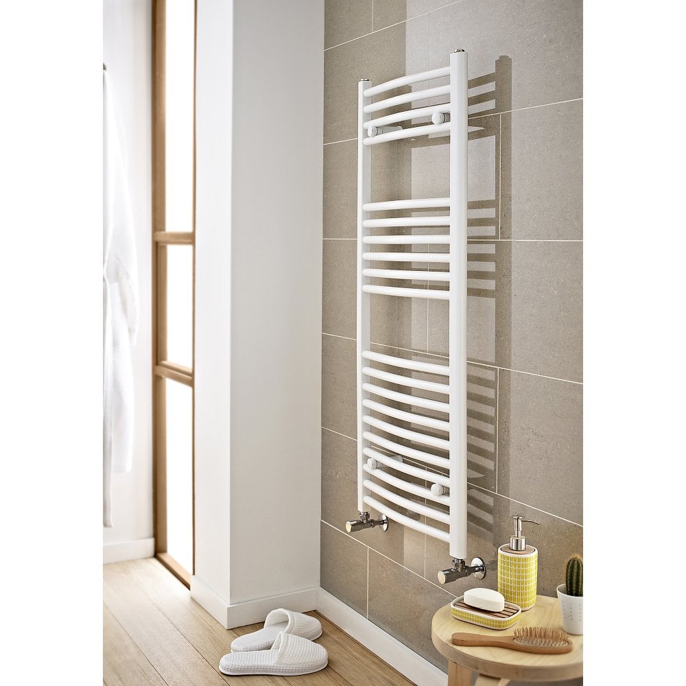 Kartell K-Rail 600x800mm White Gloss Straight Towel Radiator