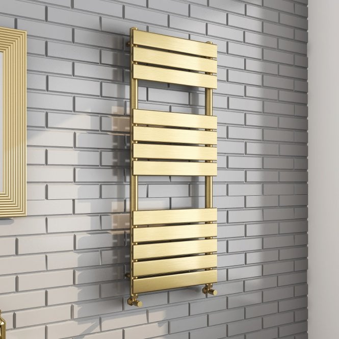 Kartell Malibu 500x1200mm Brushed Brass Designer Towel Radiator