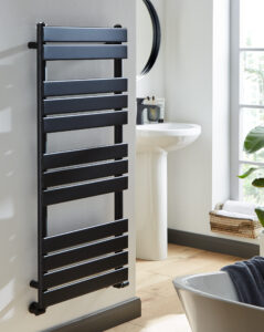 Kartell Memphis 600x1200mm Matt Black Designer Towel Radiator