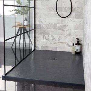 Kartell Natural Stone Effect Graphite 1400x900mm Shower Tray