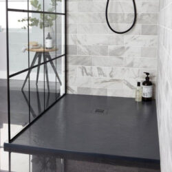 Kartell Natural Stone Effect Graphite 1700x900mm Shower Tray