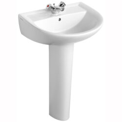 Armitage Shanks Sandringham 21 550mm 1TH Basin & Pedestal