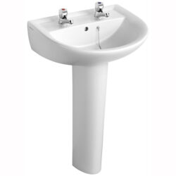 Armitage Shanks Sandringham 21 550mm 2TH Basin & Pedestal