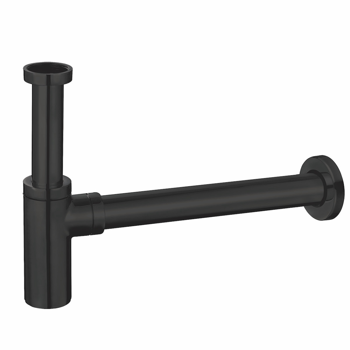 Elijah Form Matt Black 1 1/4" Bottle Trap
