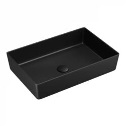 Elijah Form Metal Matte Black 526x346mm Countertop Basin