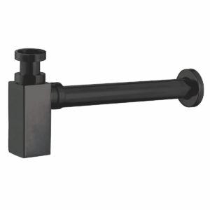 Elijah Matt Black Square 1 1/4" Bottle Trap