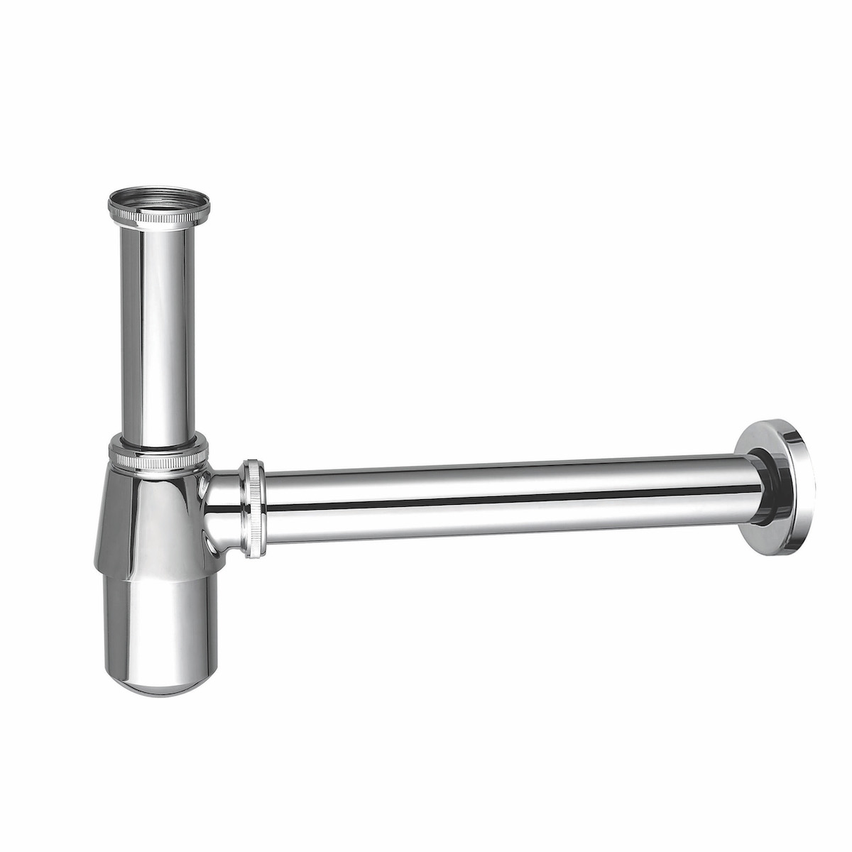 Elijah Round Chrome 1 1/4" Bottle Trap