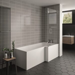 KLB Essential Tau 1500x850mm Right Hand L Shaped Shower Bath