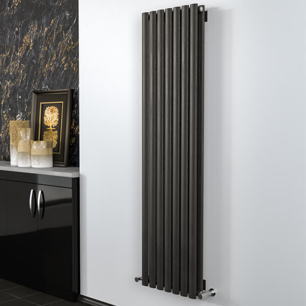 Kartell Aspen Double Panel 1800x540mm Matt Anthracite Vertical Radiator