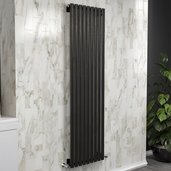 Kartell Aspen Single Panel 1600x420mm Matt Anthracite Vertical Radiator