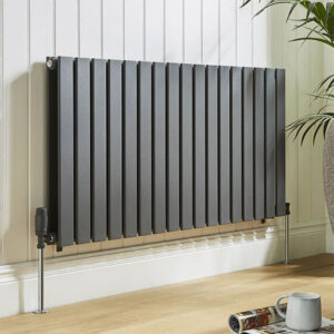 Kartell Boston Double Panel 600x1470mm Matt Anthracite Horizontal Radiator