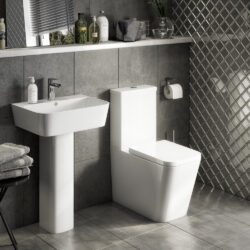Kartell Genoa Square 550mm Basin & Full Pedestal