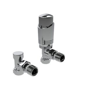 Kartell K-Design Angled Chrome Thermostatic Radiator Valves