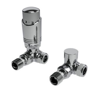 Kartell K-Design Corner Chrome Thermostatic Radiator Valves