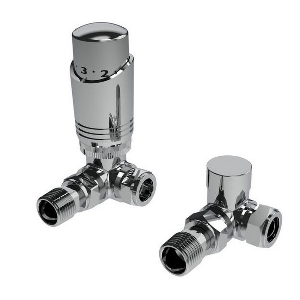 Kartell K-Design Corner Chrome Thermostatic Radiator Valves