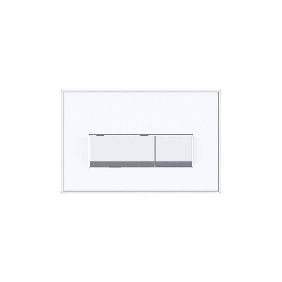 Kartell Keytec White Glass/Chrome Flush Plate