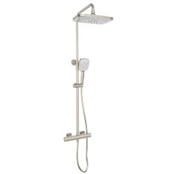 Kartell Kolt Brushed Nickel Exposed Shower with Drench Head & Handset