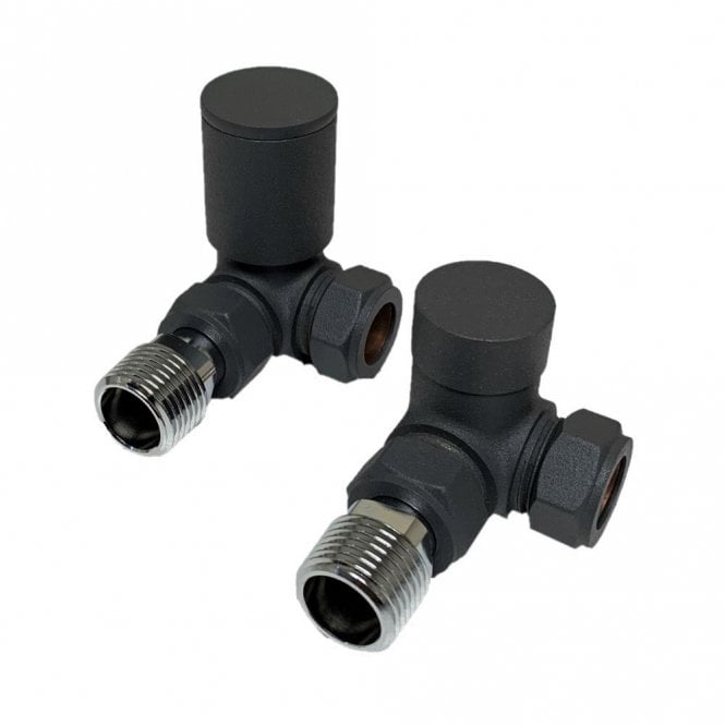 Kartell Modern Anthracite Corner Radiator Valves