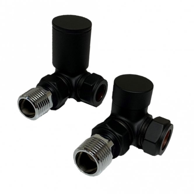Kartell Modern Black Corner Radiator Valves