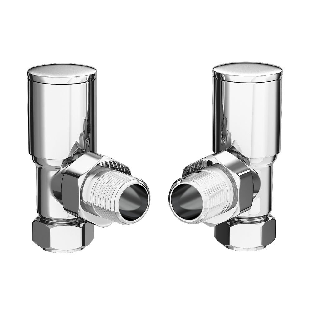 Kartell Modern Chrome Angled Radiator Valves