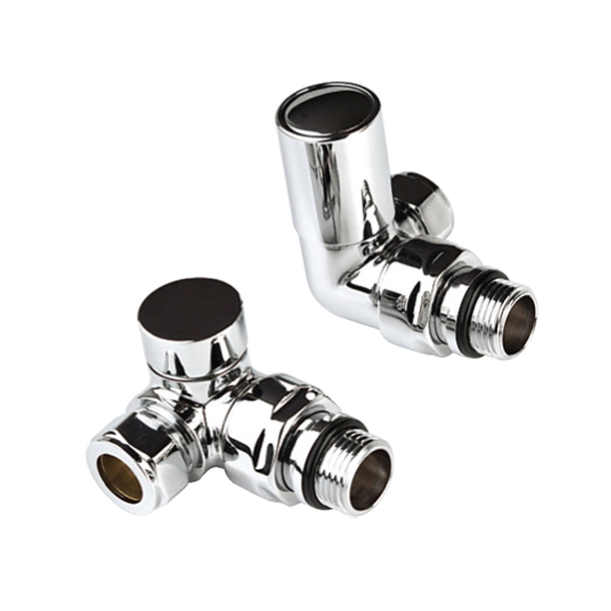Kartell Modern Chrome Corner Radiator Valves