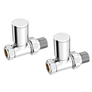 Kartell Modern Chrome Straight Radiator Valves