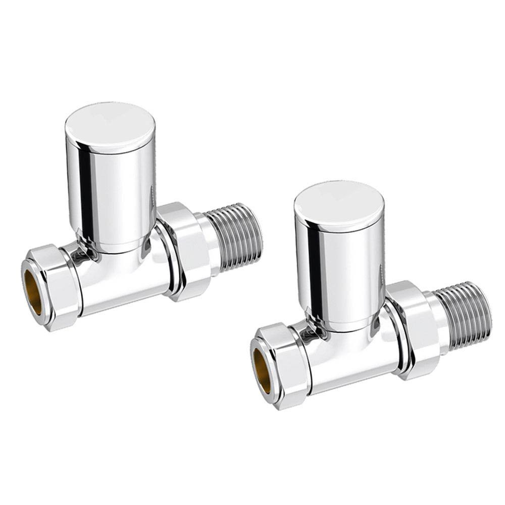Kartell Modern Chrome Straight Radiator Valves
