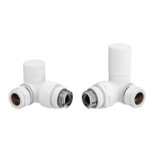 Kartell Modern White Corner Radiator Valves