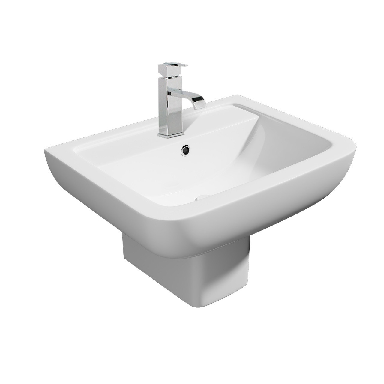 Kartell Options 600 550mm Basin & Semi Pedestal