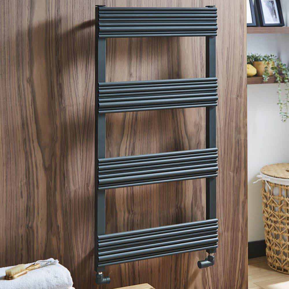 Kartell Sherbrooke 1600x500mm Matt Grey Designer Towel Radiator