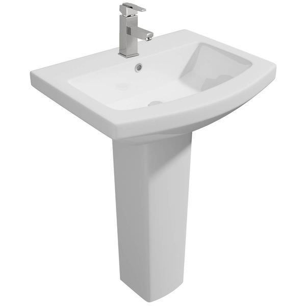 Kartell Trim 550mm Basin & Full Pedestal