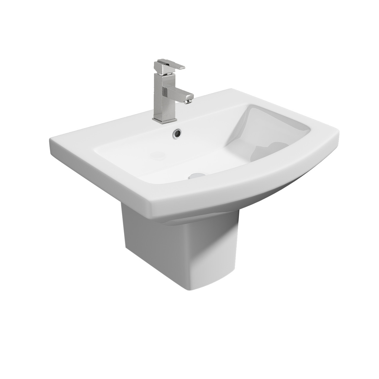 Kartell Trim 550mm Basin & Semi Pedestal