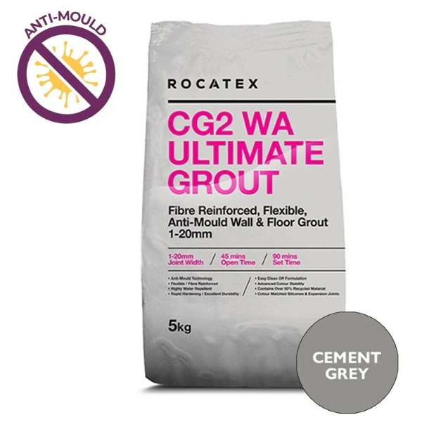 Abacus Rocatex CG2 WA Ultimate Grout 5KG - Cement Grey