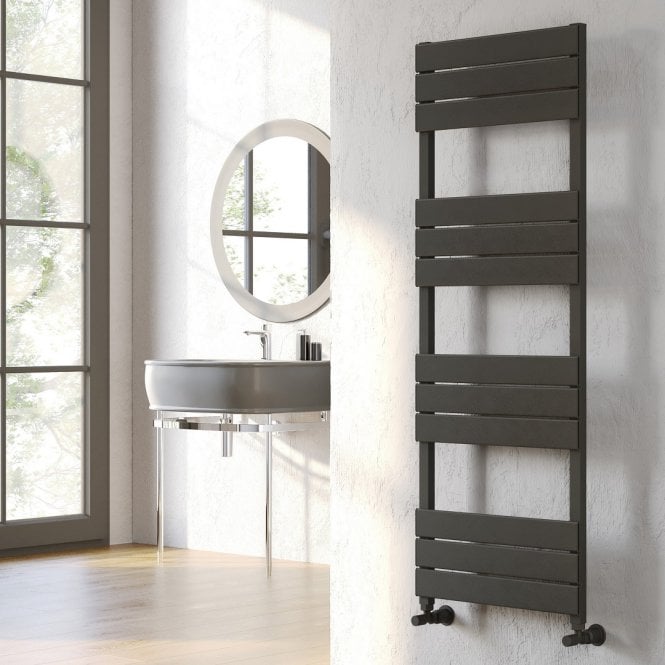 Kartell Maple 500x1390mm Textured Grey Designer Towel Radiator