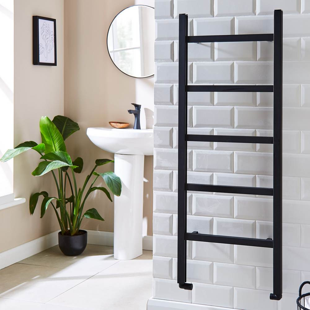 Kartell Welland 500x1710mm Textured Black Designer Towel Radiator