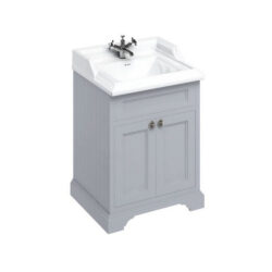 Burlington 65 Grey 1TH 650mm Floorstanding Vanity Unit with Doors