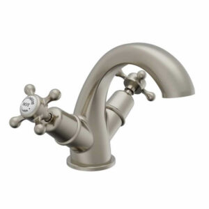 Burlington Claremont Brushed Nickel Basin Mixer Tap