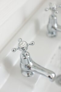 Burlington Claremont Chrome 3" Spout Basin Pillar Taps